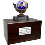 Photo Baseball Mitt Adult or Youth Cremation Urn - Free Engraved Pewter Plate