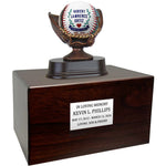 Photo Baseball Mitt Adult or Youth Cremation Urn - Free Engraved Pewter Plate