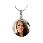 Color Photo Pendant Round Urn - Love Charms Option