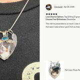 Pet Color Photo Pendant Heart Jewelry Ashes Urn - Love Charms® Option 