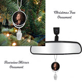 Mini Urn & Photo Medallion Christmas Ornament