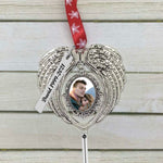 Angel Wing Photo Ornament Urn - Engraved Tag Option