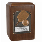 Major Sports & Fire Fighter Plaque Adult Wood Cremation Urns - Free Engraving