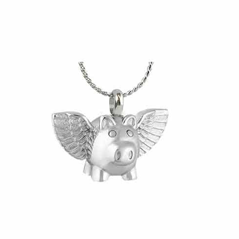 When Pigs Fly Pendant Ash Urn - Love Charms Option