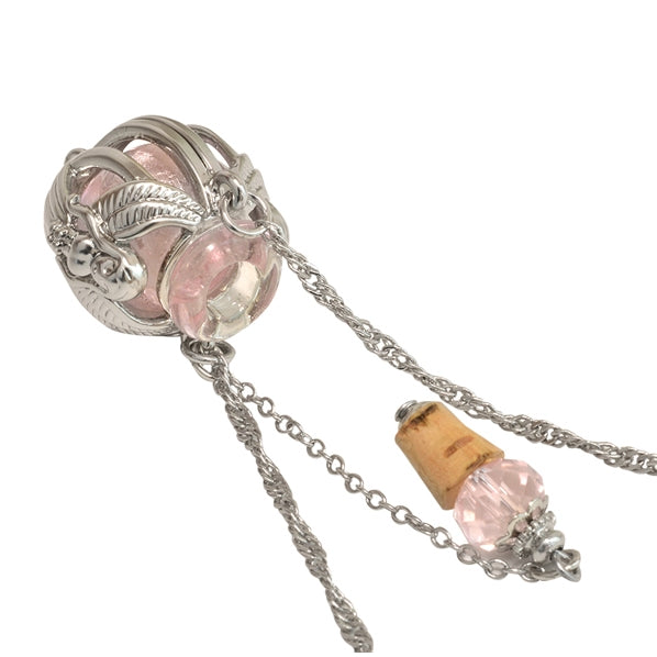 Pink Angel Glass Pendant Urn
