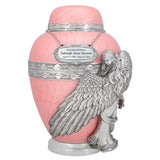 Wings of an Angel Pink Adult Urn - Pro Laser Engraving - Burial Vault Option