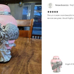 Wings of an Angel Pink Adult Urn - Pro Laser Engraving - Burial Vault Option