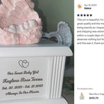 New Born Infant Pink Angel Column Urn - Baby Girl Urn For Infants