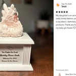 New Born Infant Pink Angel Column Urn - Baby Girl Urn For Infants