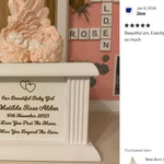 New Born Infant Pink Angel Column Urn - Baby Girl Urn For Infants