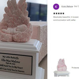 In Loving Arms Pink Infant Urn - Baby Angel Urn For Infants