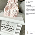 New Born Infant Pink Angel Column Urn - Baby Girl Urn For Infants