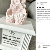 New Born Infant Pink Angel Column Urn - Baby Girl Urn For Infants