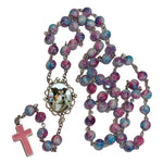 Pastel Pink Photo Rosary Necklace Urn