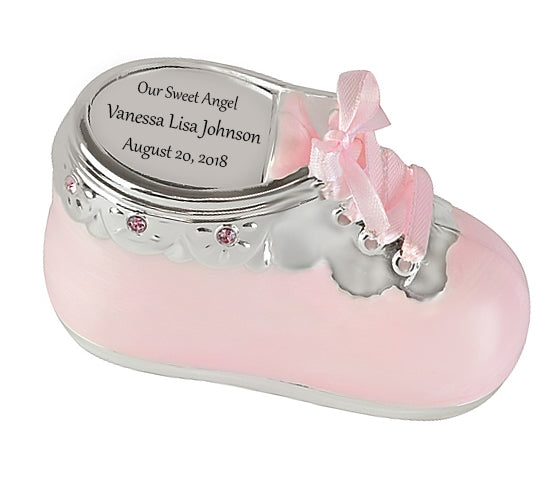 Pink Bootie Photo Baby Urn