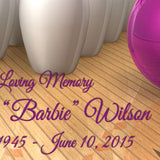 Pink Bowling Ball Memorial Keychain Urn