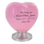 Beautiful Girl Pink Heart Child Urn