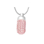 Crystal Pink Cylinder Pendant Ash Urn - Love Charms Option