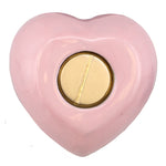 Pink Swirl Engraved Heart Keepsake Urn - Stand Option