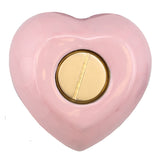 Pink Swirl Engraved Heart Keepsake Urn - Stand Option
