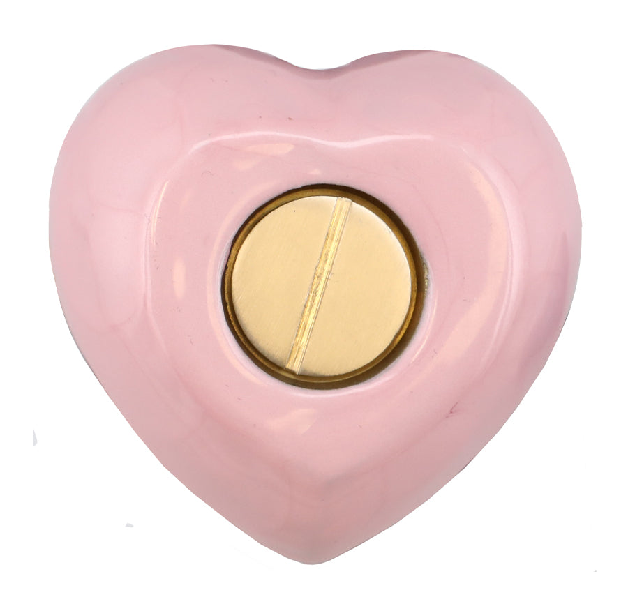Pink Premature Baby Engraved Heart Urn - Stand Option