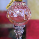 Pink Snowball Icicle Ornament Keepsake - Love Charms® Option
