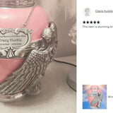 Wings of an Angel Pink Adult Urn - Pro Laser Engraving - Burial Vault Option