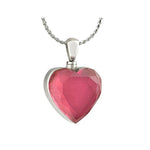 Pink Heart Stainless Ash Urn - Love Charms Option