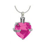 Bright Pink Heart Ash Jewelry Urn - Love Charms™ Option