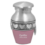 Wings of an Angel Pink Circle of Hearts Keepsake Urn - Engraving Option