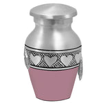 Wings of an Angel Pink Circle of Hearts Keepsake Urn - Engraving Option