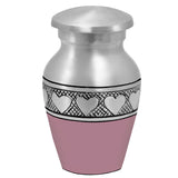 Pink Circle of Hearts Keepsake Urn - Love Charms® - Engraving Option