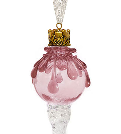 Pink Snowball Icicle Ornament Keepsake Urn