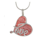 Pink Love Heart Pendant Urn - Love Charms Option