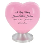 Pink Heart Medium Urn