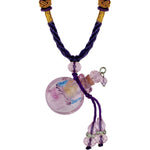 Pink Memorial Glass Pendant Urn