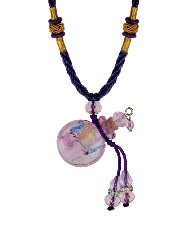 Pink Memorial Glass Pendant Urn