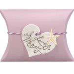 Starfish Tiny Aqua and Pink Peaceful Pillow® Bio Urns - In Loving Memory - Set of 2