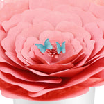 Pink Peaceful Petal® Flower Water Burial Adult or Companion Urn - Blue Butterfly Option