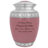 Pink Hearts Pewter Medium Urn - Tribute Wreath™ - Pro Laser Engraving