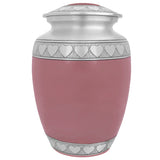 Pink Hearts Pewter Medium Urn - Tribute Wreath™ - Pro Laser Engraving