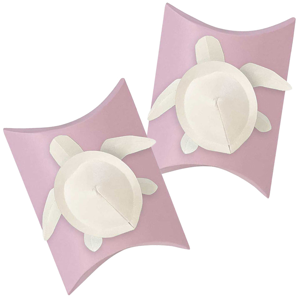 Sea Turtle Pink Mini Peaceful Pillow® Water Burial Urn - Set of 2