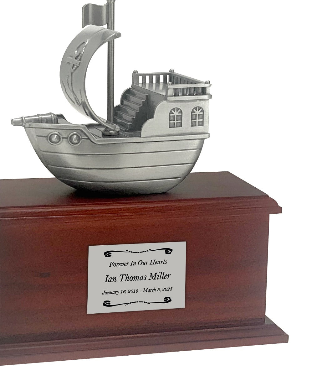 Pirate Ship Child Cremation Urn