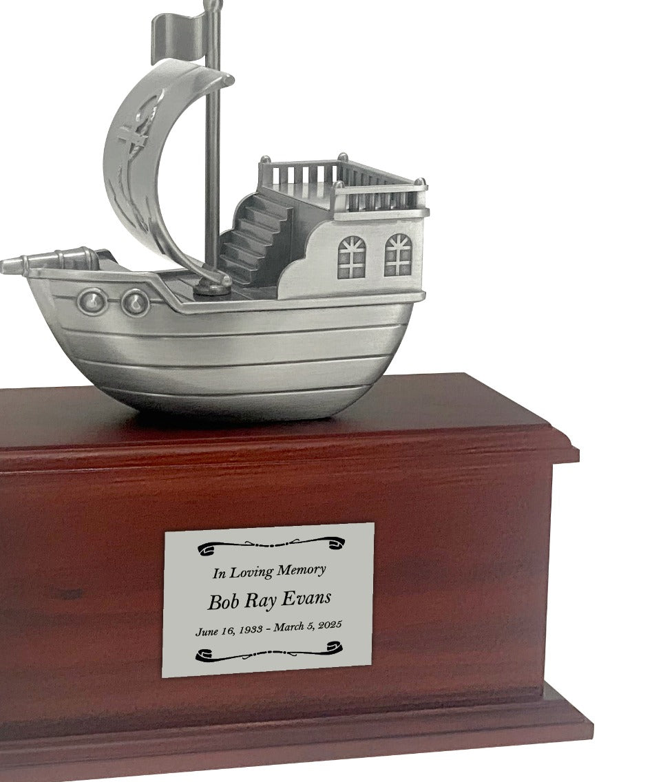 Pirate Ship Small Keepsake Cremation Urn