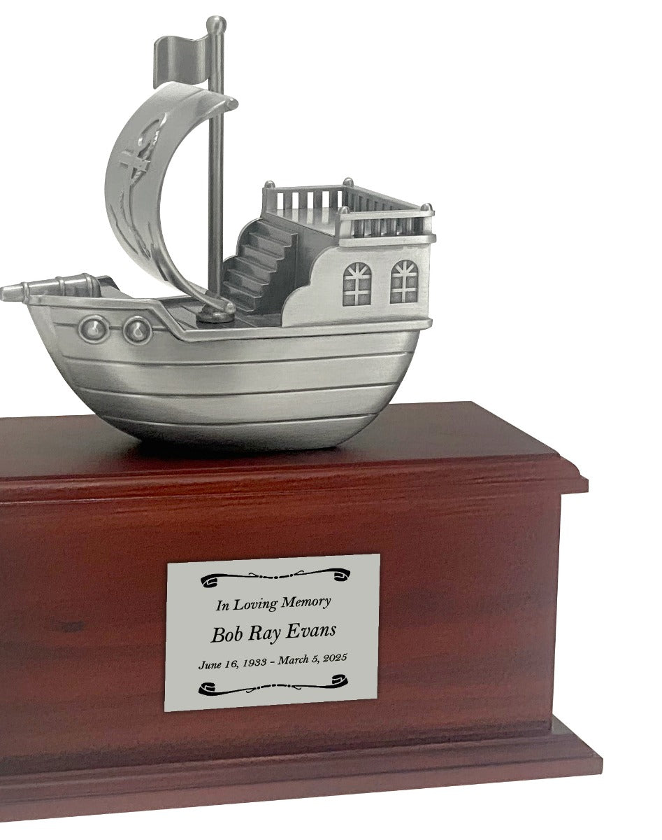Pirate Ship Small Keepsake Cremation Urn
