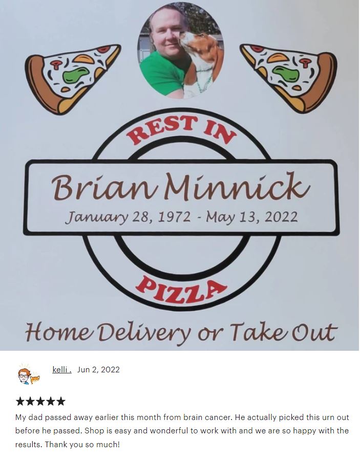 Pizza Box Cremation Urn 