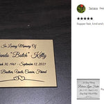 Puffed Heart Name Plates For Cremation Urns