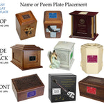 Colorful Name Plates For Cremation Urns