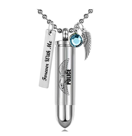 POLICE Bullet Eagle Pendant Urn - Love Charms Option