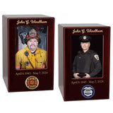 Firefighter or Police Officer Adult Cremation Photo Urn